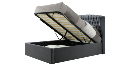 Double Ottoman Bed Grey