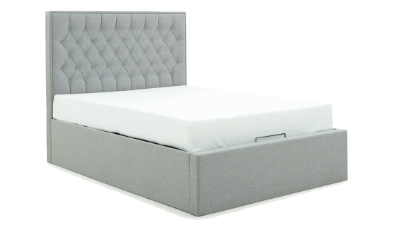 Double Ottoman Bed Grey